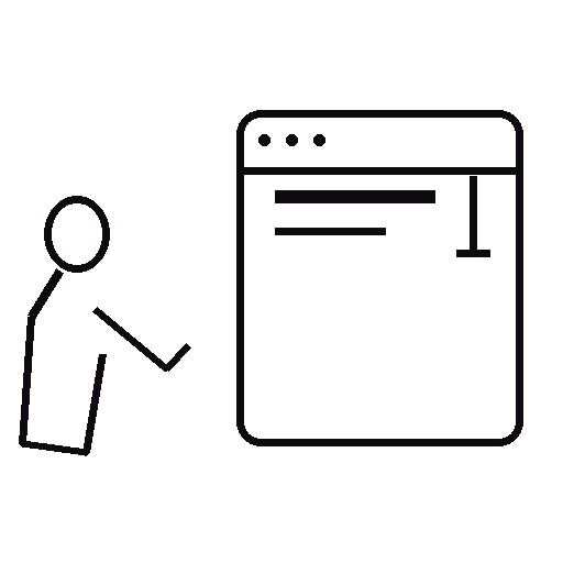 Transparent outlined silhouette illustration for Keep the Name in View.