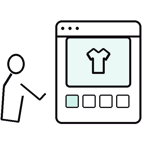 Transparent outlined silhouette illustration for Show the Gallery at a Glance.
